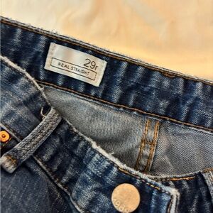 Women's GAP Real Straight Blue Jeans